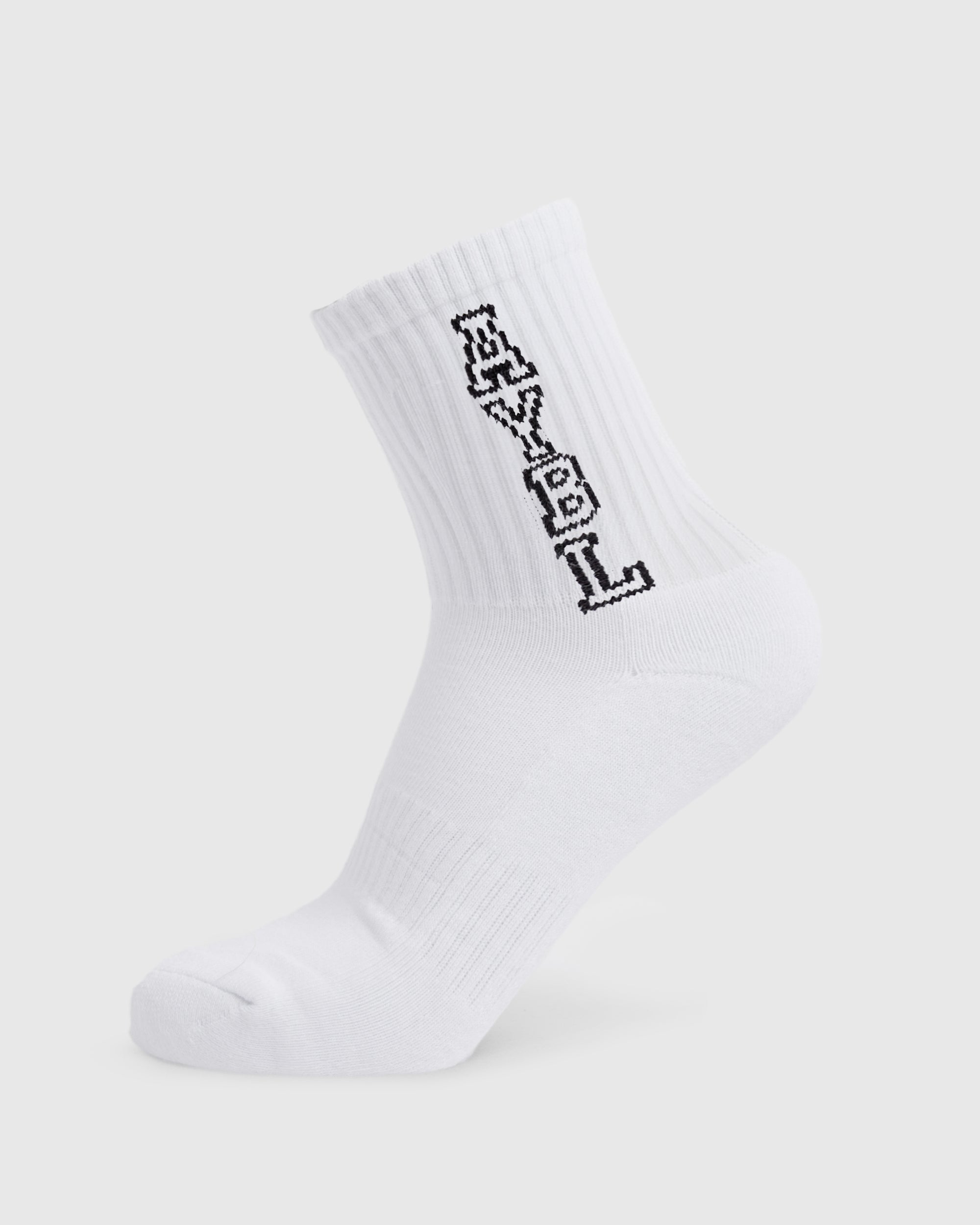 Varsity Vertical Crew Socks - Weiß