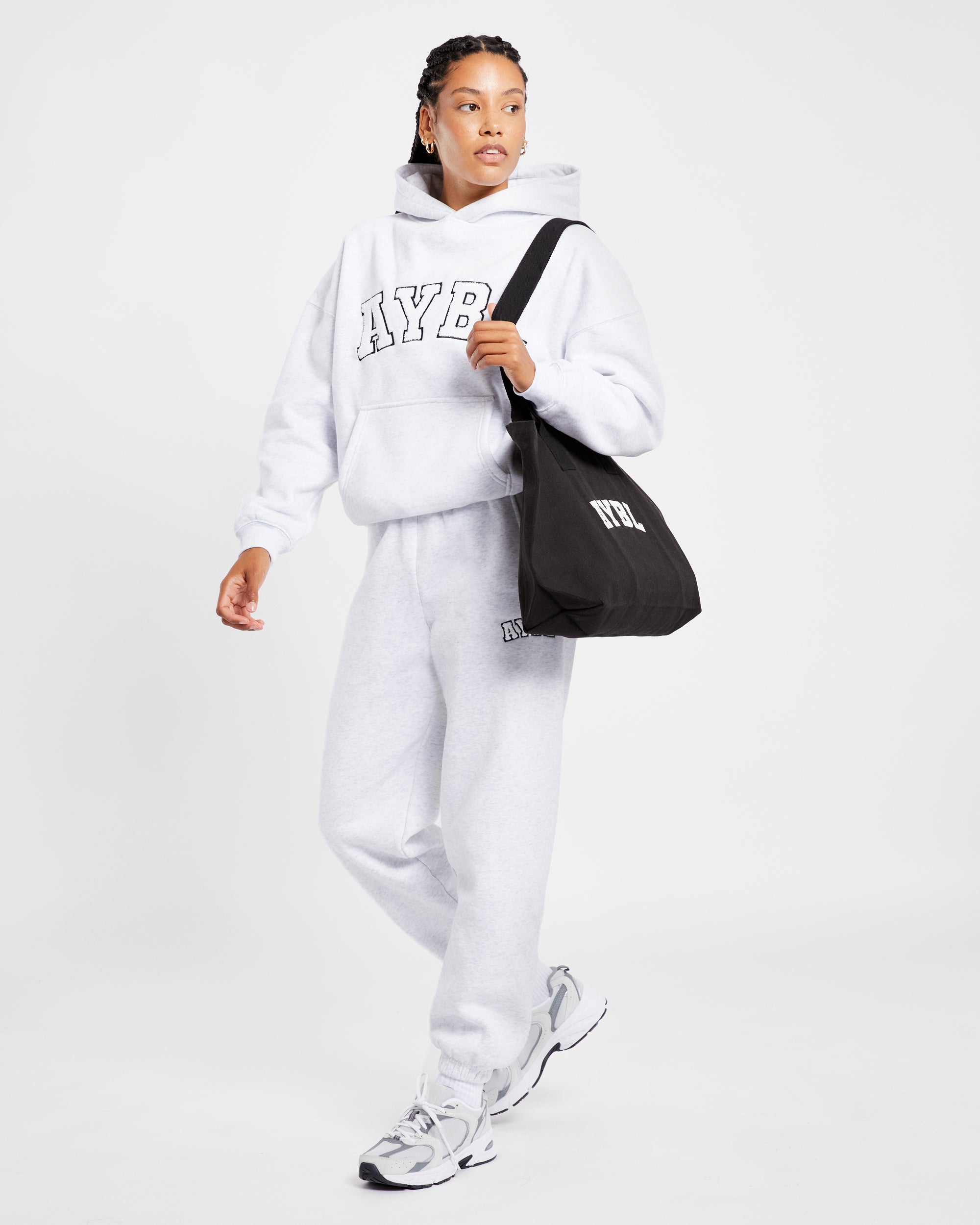 Varsity Oversized Joggers - Heather Grau