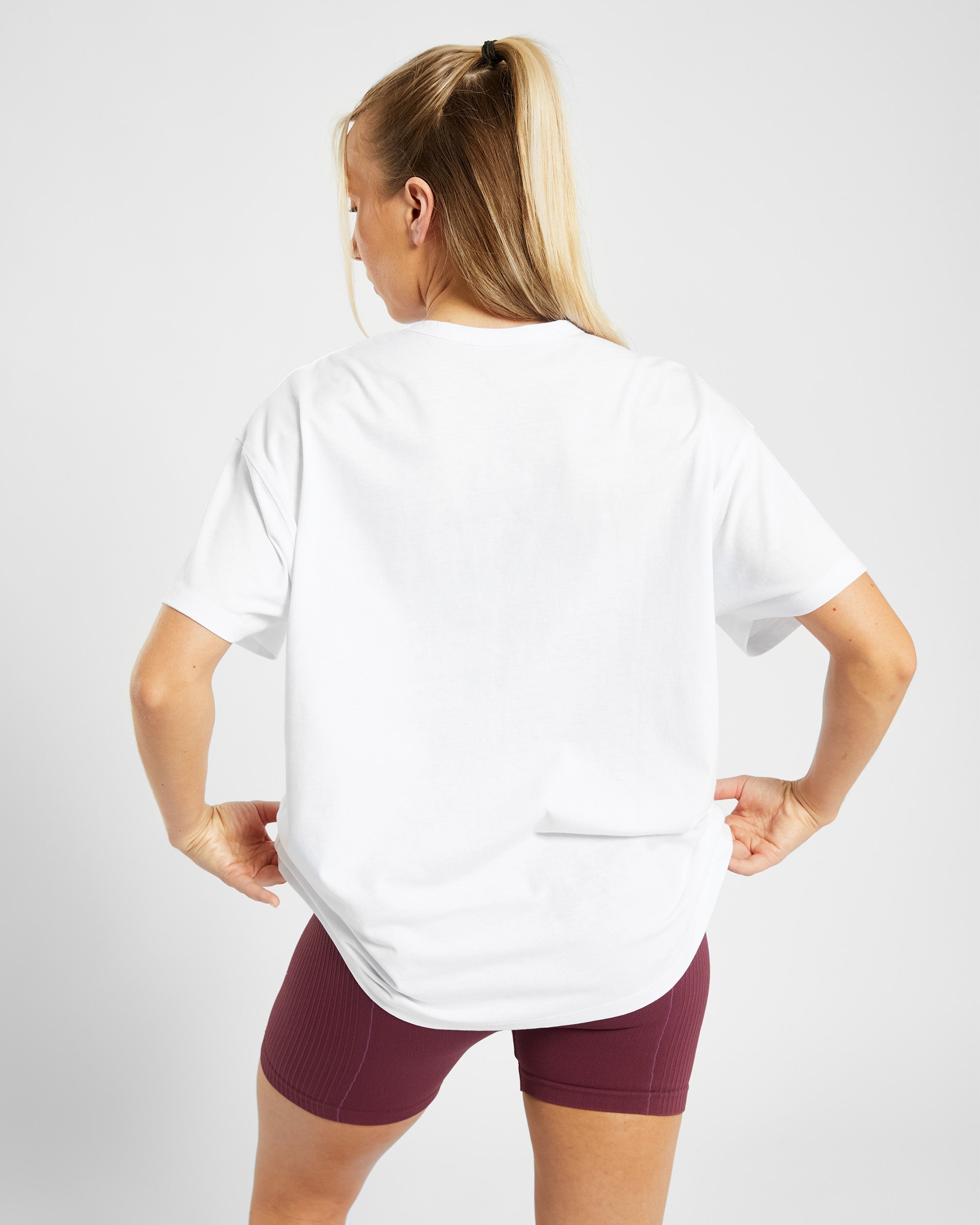 Varsity Oversized T Shirt - Weiß