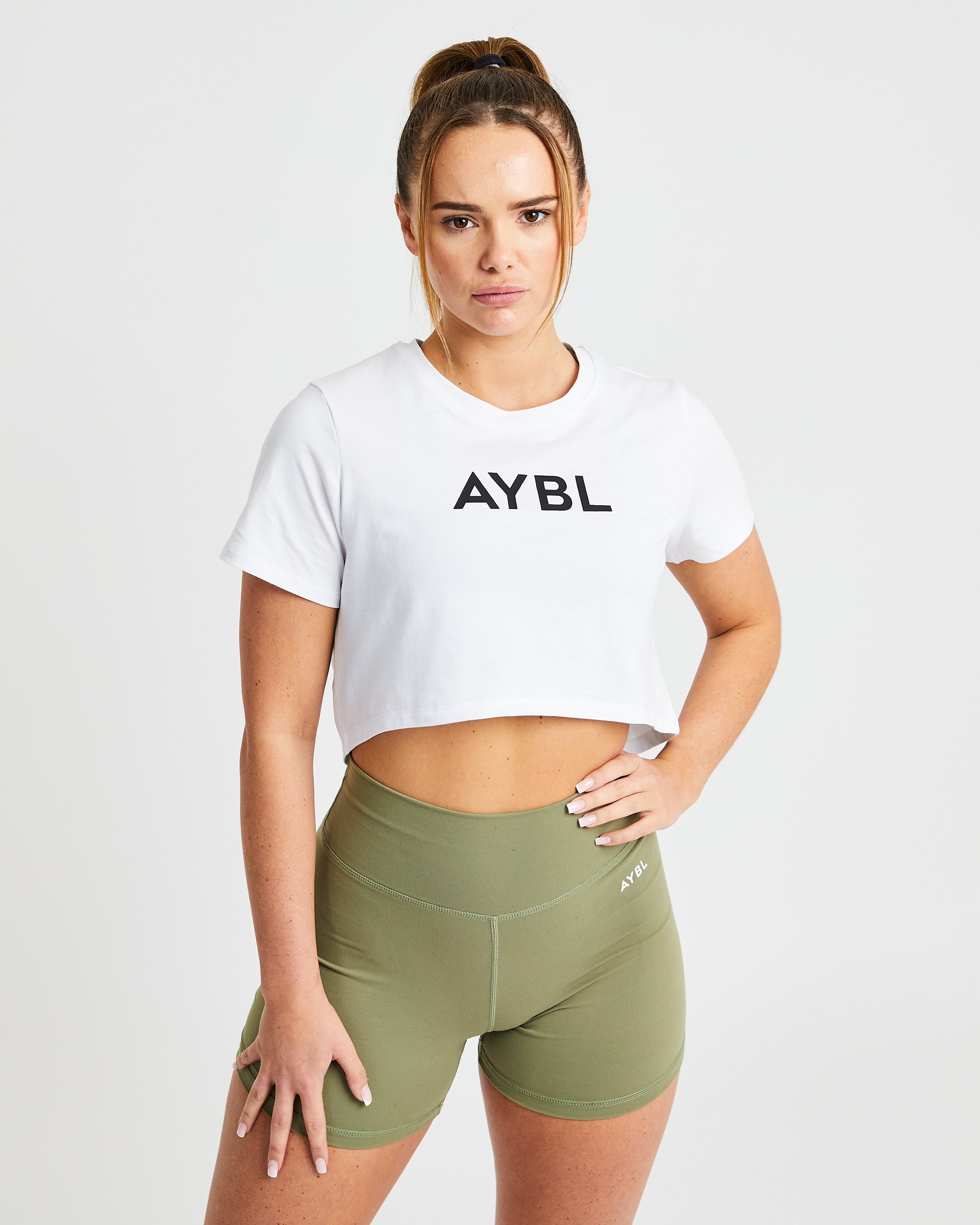 Crop T Shirt - Weiß