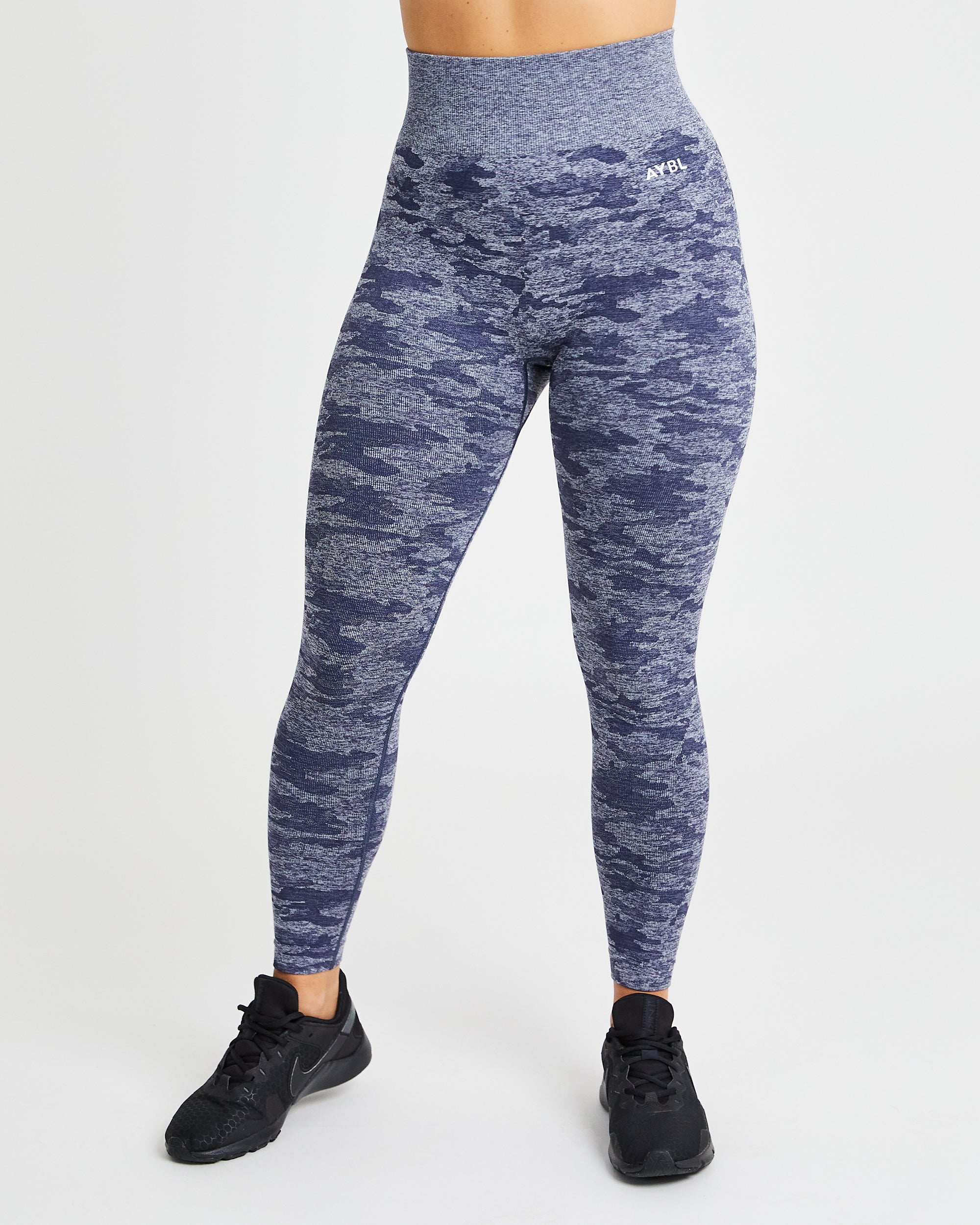 Evolve Camo Seamless Leggings - Navy