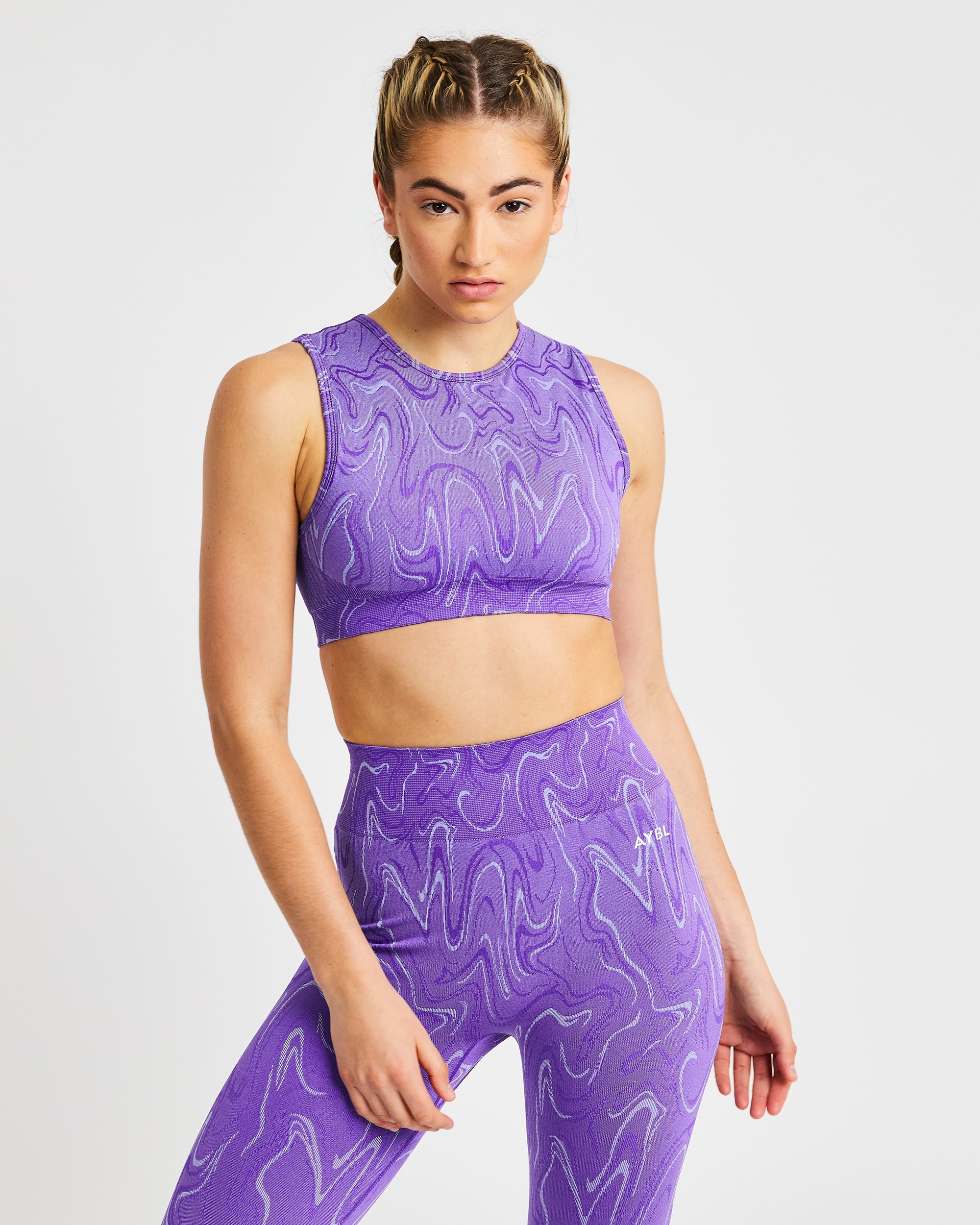 Velocity Seamless Crop Vest - Lila