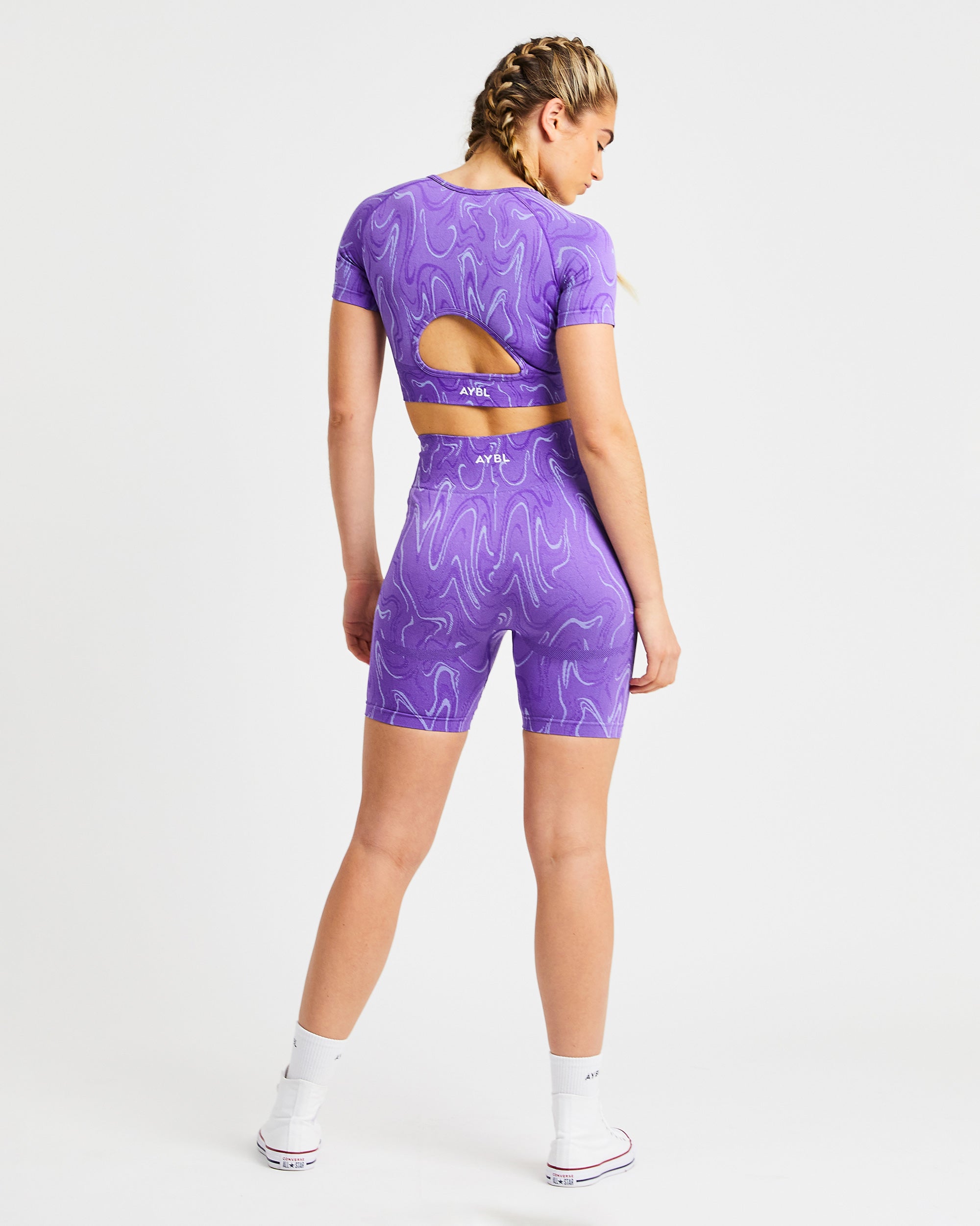 Velocity Seamless Crop Top - Lila