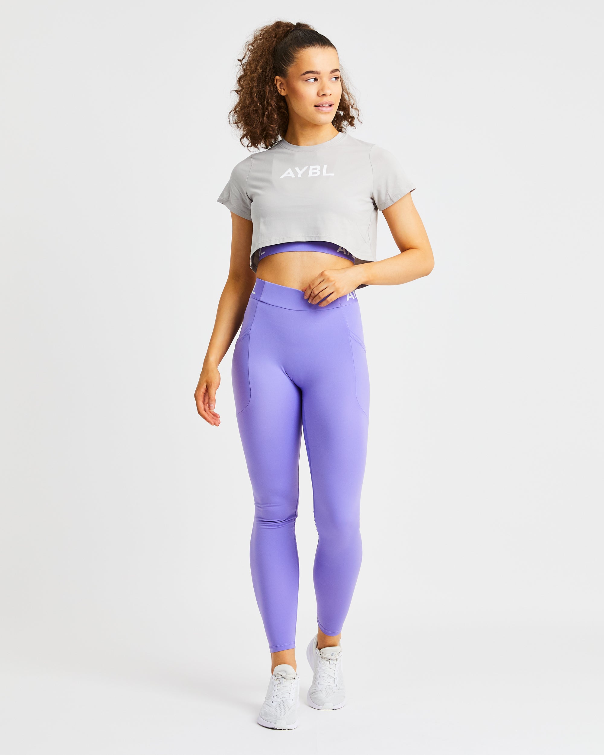 Crop T Shirt - Grau