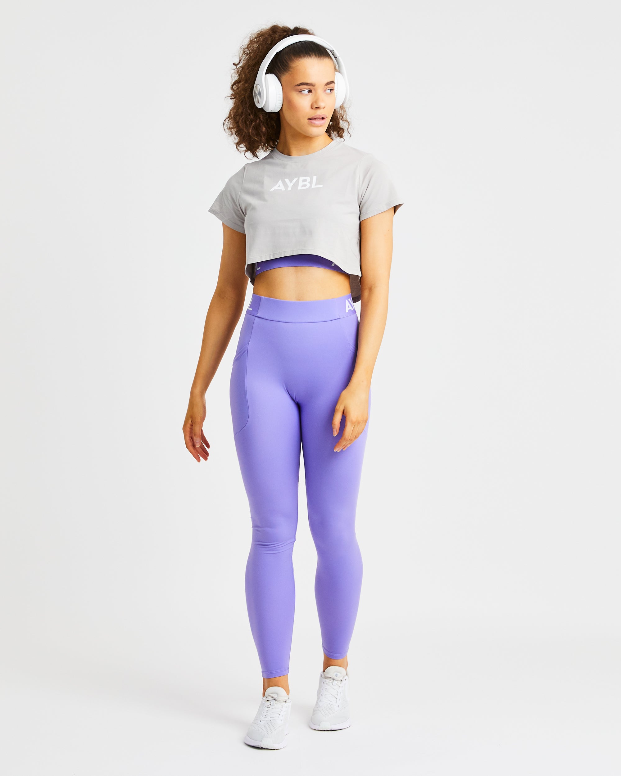 Crop T Shirt - Grau