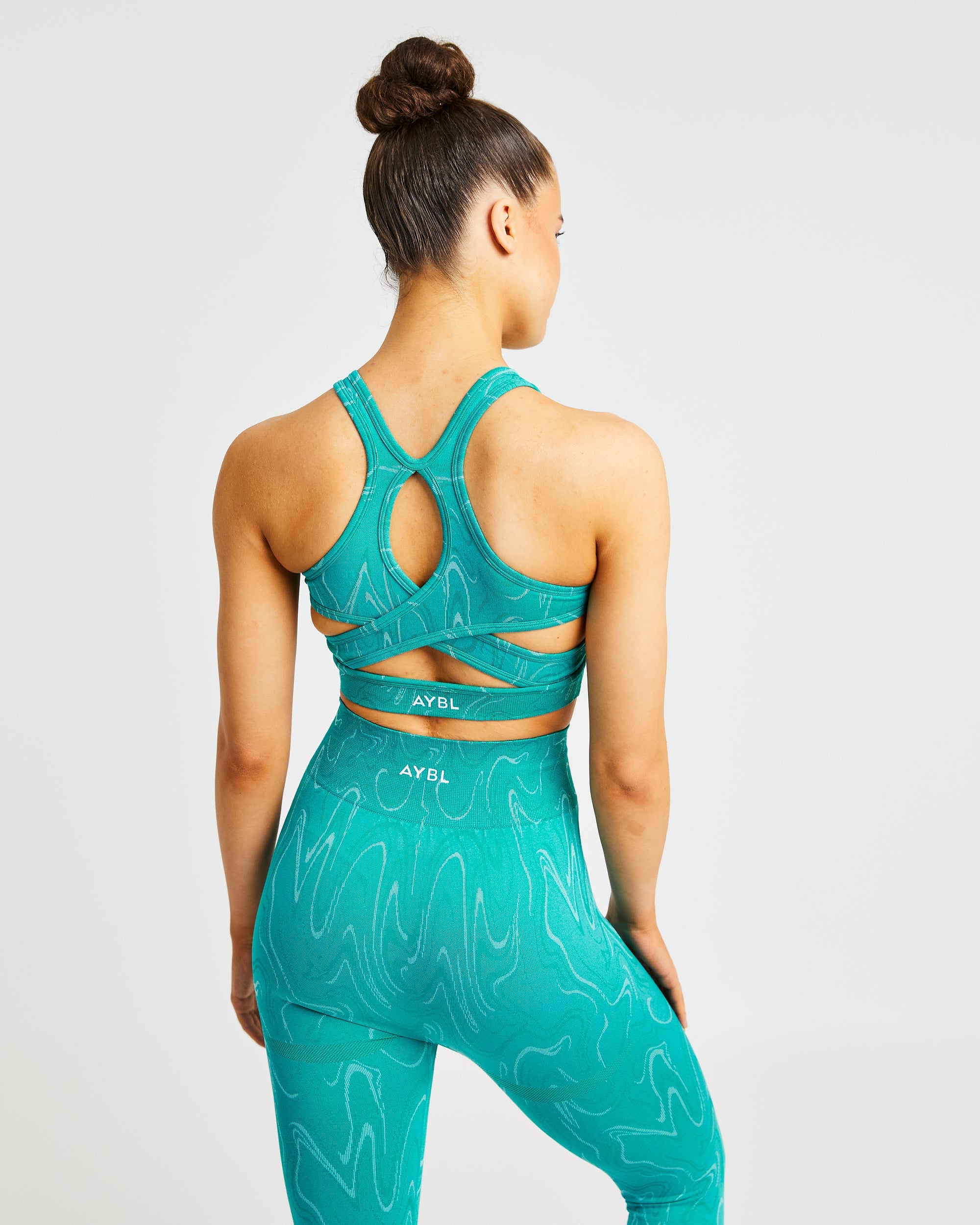 Velocity Seamless Sports Bra - Turquoise