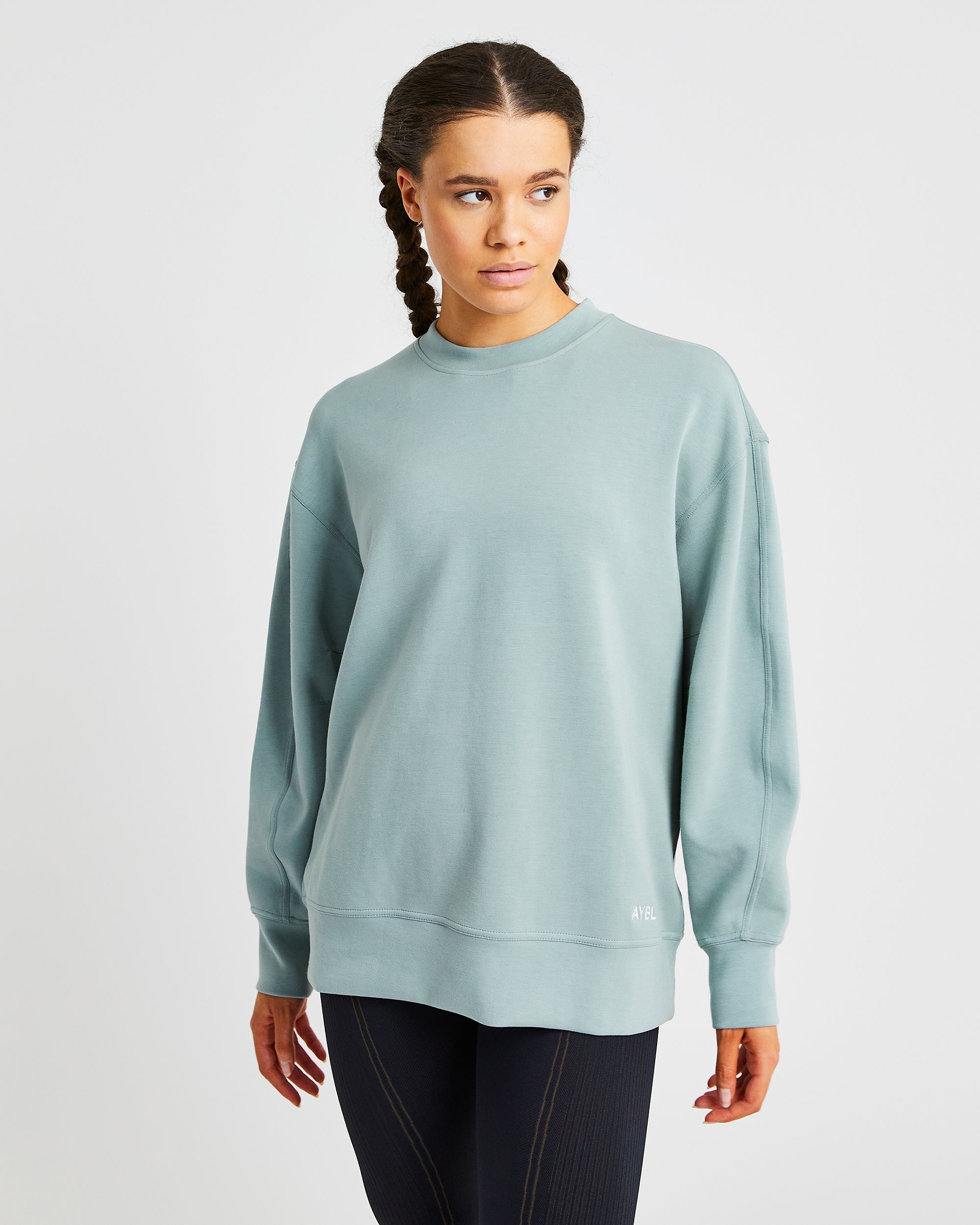 Oversized Jumper - Sage Grün