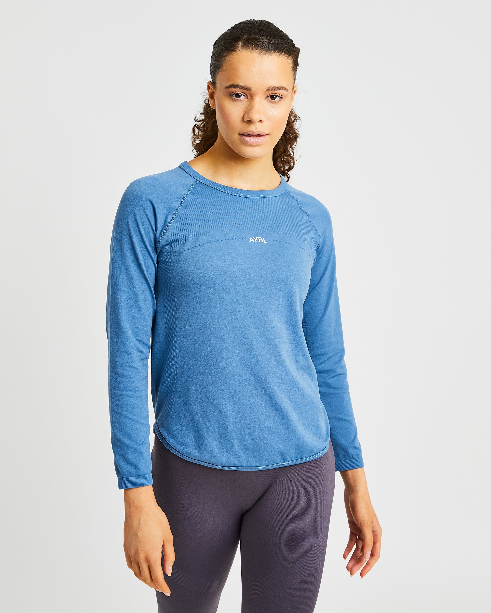 Reform Seamless Long Sleeve T Shirt - Petrol Blau