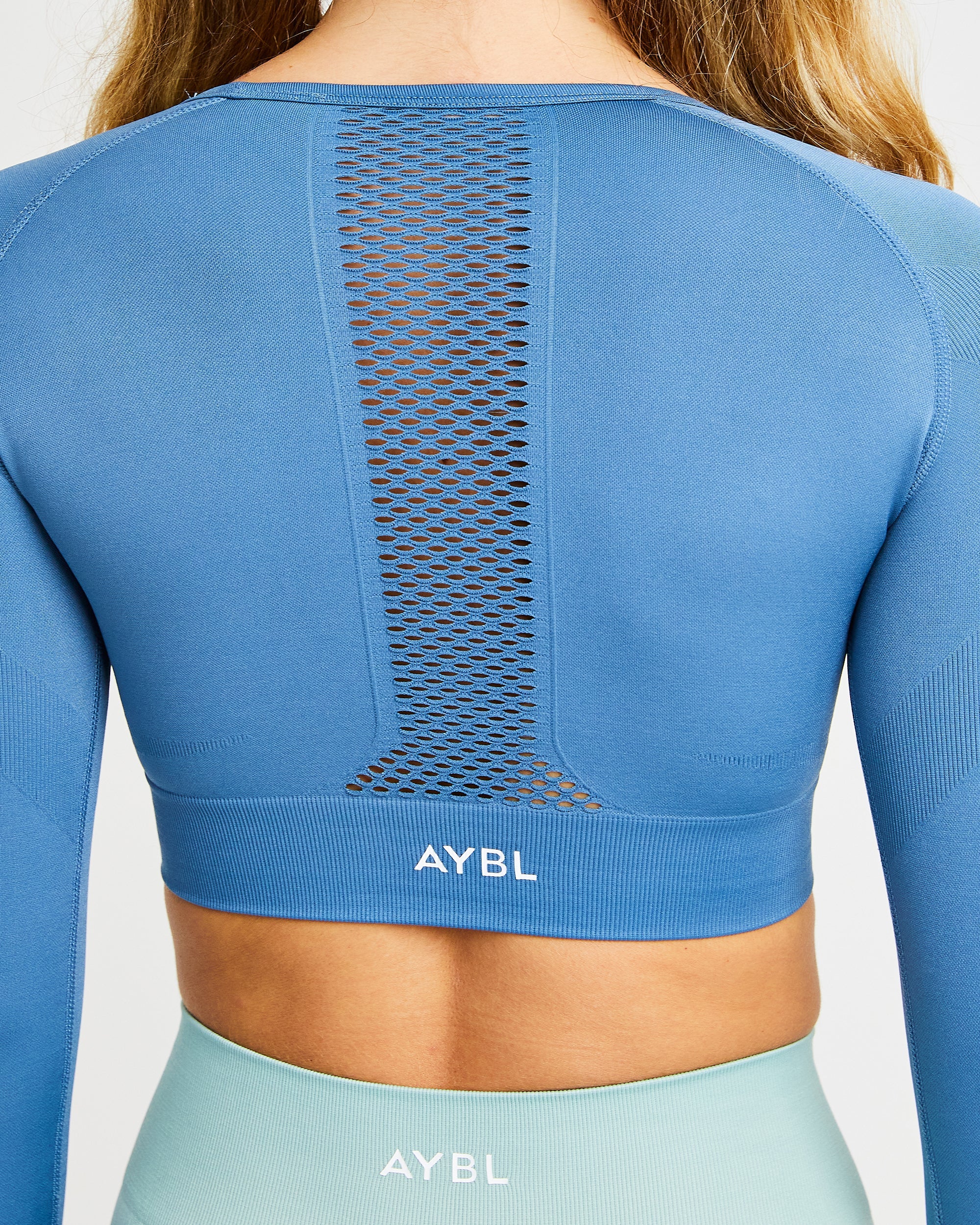 Reform Seamless Long Sleeve Crop Top - Petrol Blau