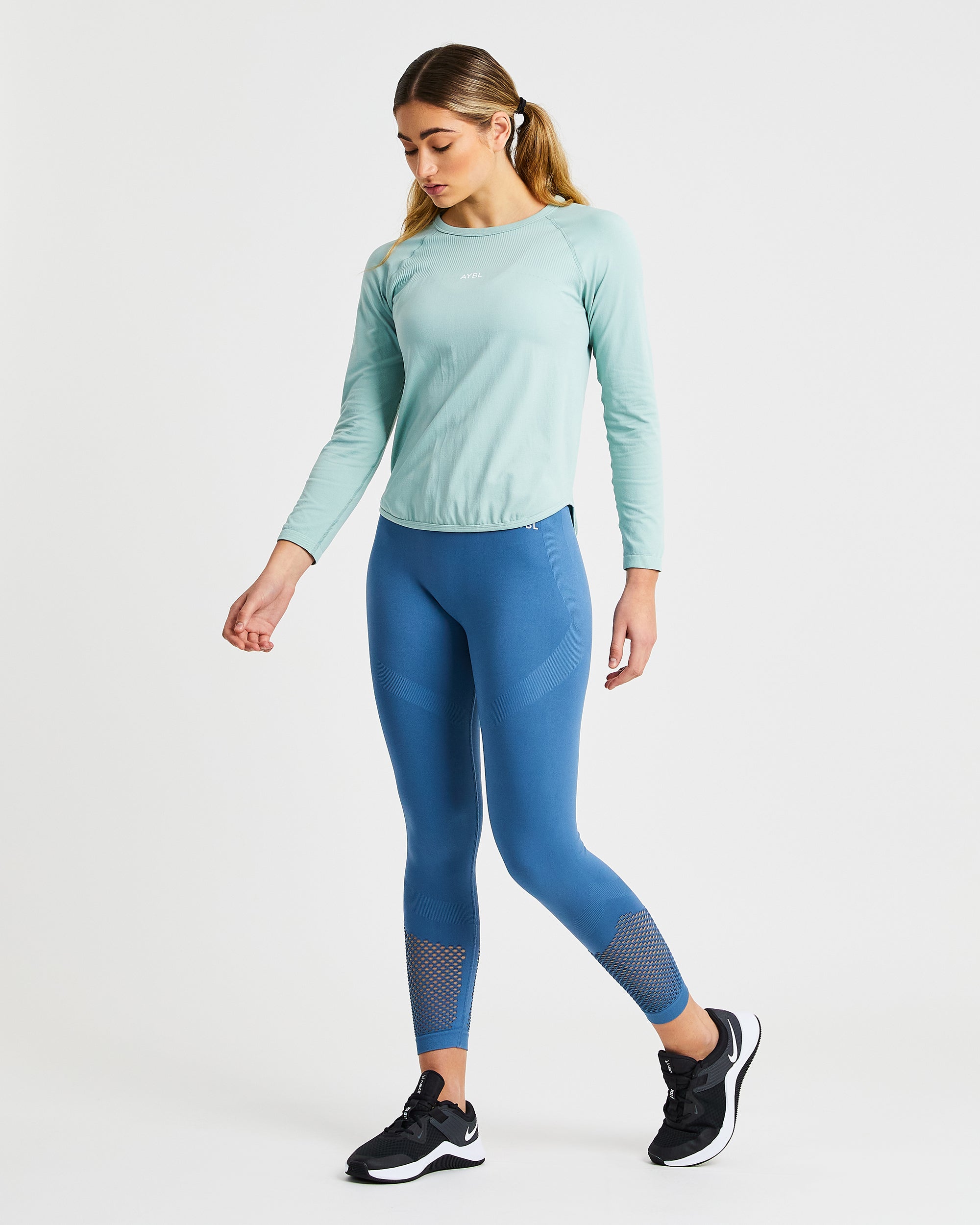 Reform Seamless Long Sleeve T Shirt - Sage Grün