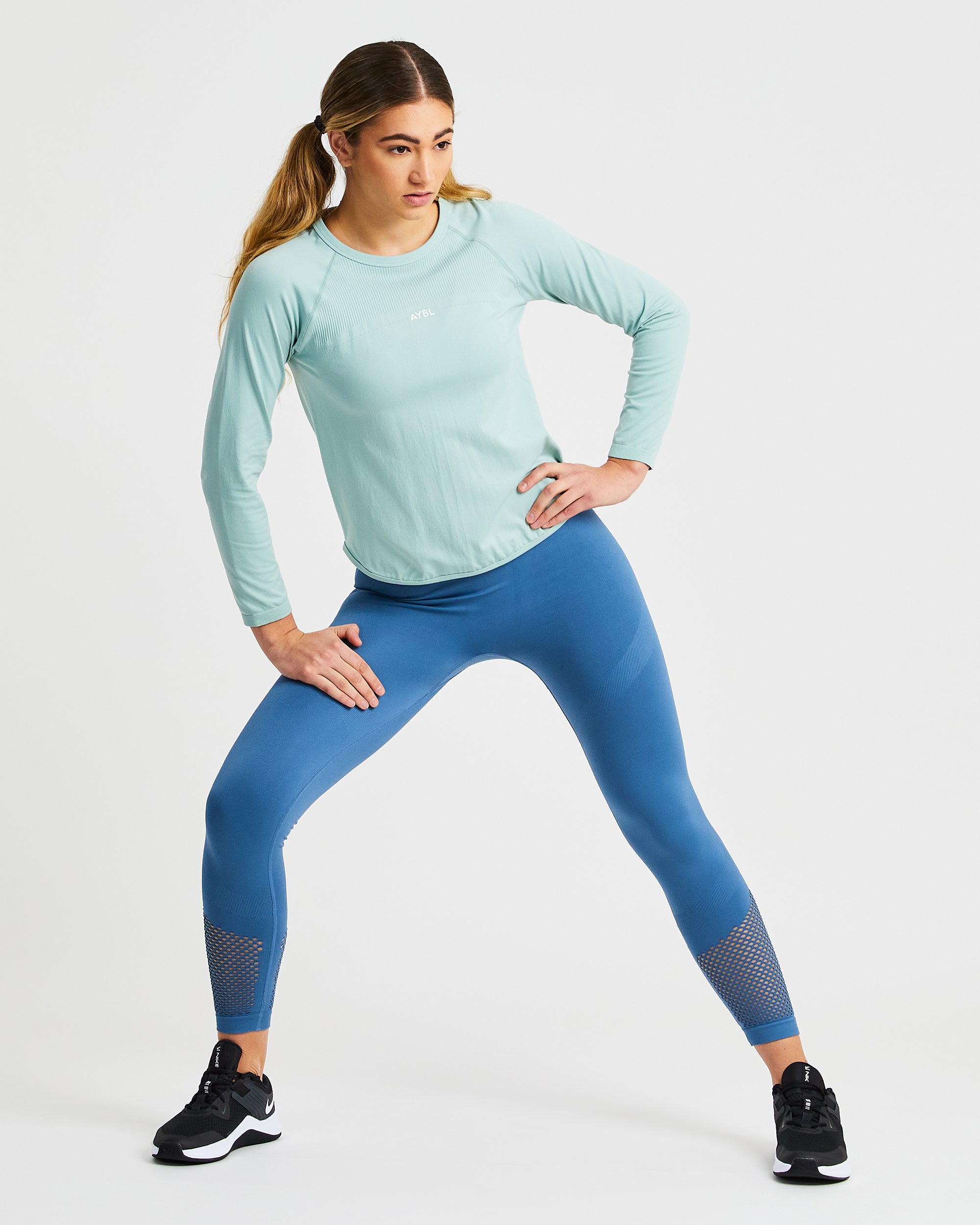 Reform Seamless Long Sleeve T Shirt - Sage Grün