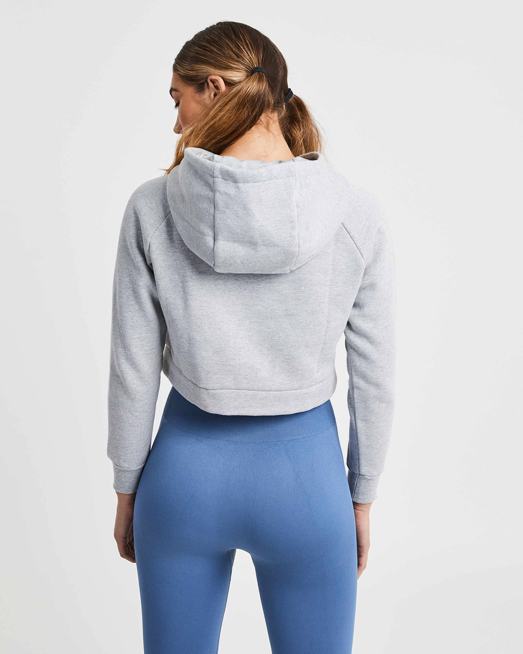 Staple Crop Hoodie - Light Grau