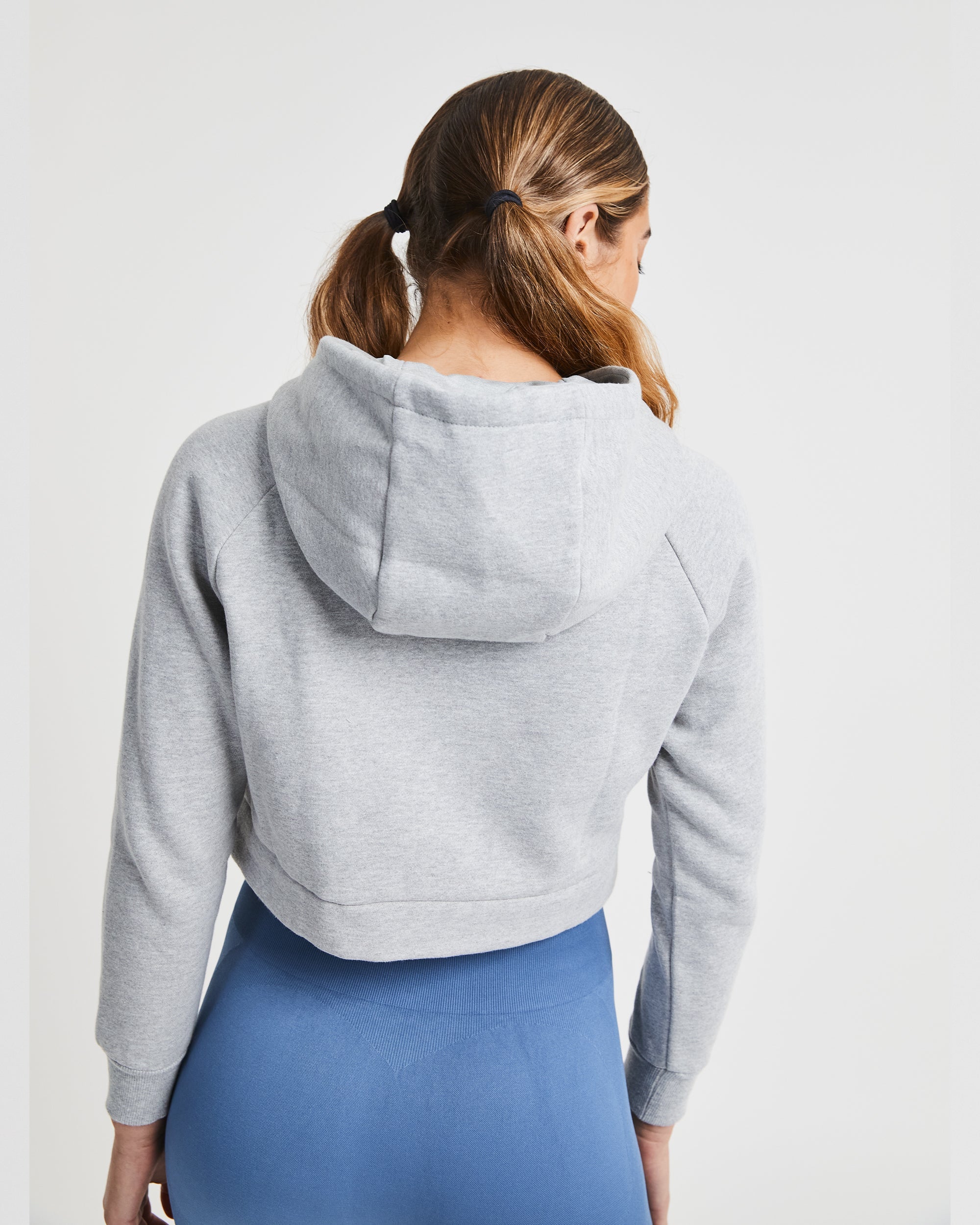 Staple Crop Hoodie - Light Grau