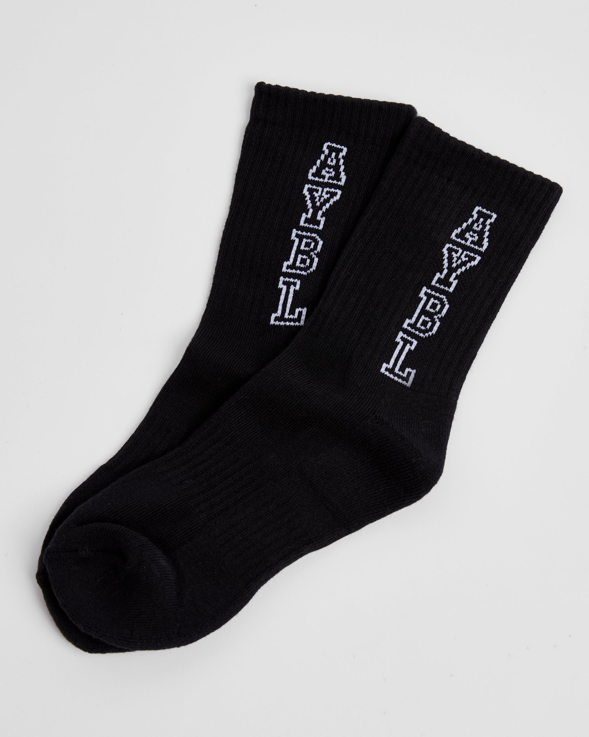 Varsity Vertical Crew Socks - Schwarz