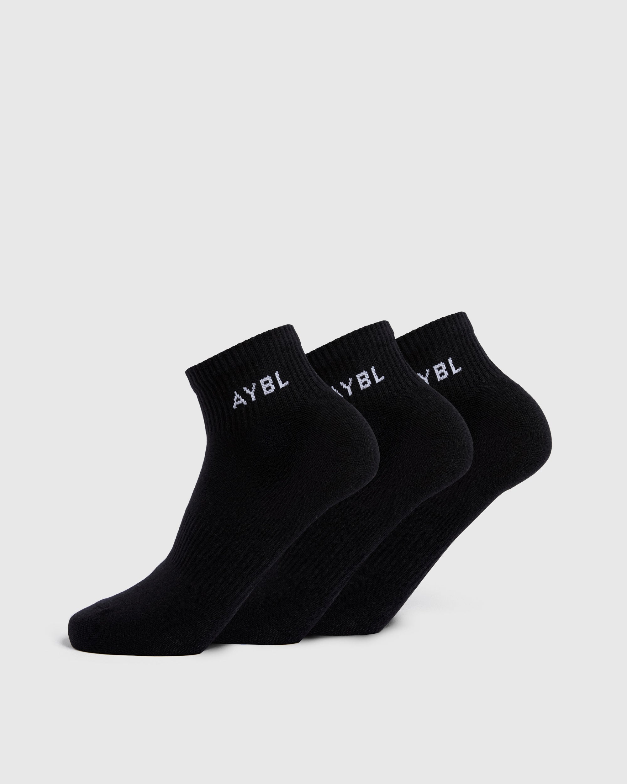 Everyday Ankle Socks (3 Pack) - Schwarz